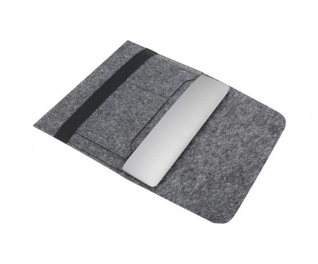 Чохол-конверт Gmakin для Macbook 15/16 повстяний горизонтальний сірий (GM14-15)